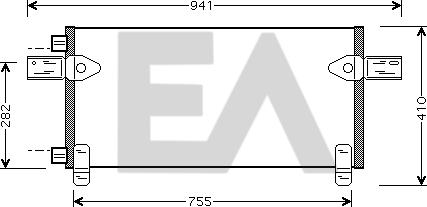 EACLIMA 30C47006 - Конденсатор, кондиціонер autocars.com.ua