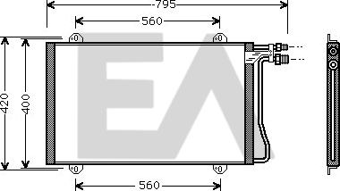 EACLIMA 30C50010 - Конденсатор, кондиціонер autocars.com.ua