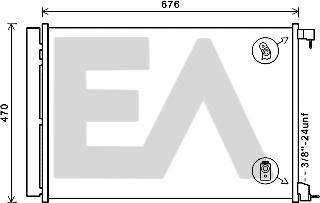 EACLIMA 30C50027 - Конденсатор, кондиціонер autocars.com.ua