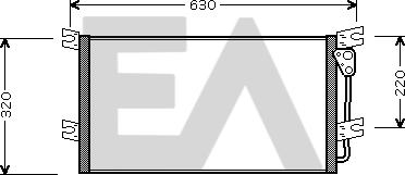 EACLIMA 30C51010 - Конденсатор, кондиціонер autocars.com.ua