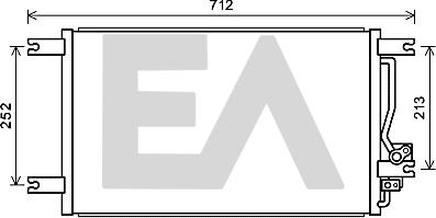 EACLIMA 30C51022 - Конденсатор, кондиціонер autocars.com.ua