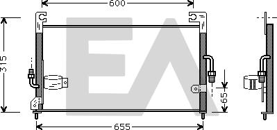 EACLIMA 30C51027 - Конденсатор, кондиціонер autocars.com.ua