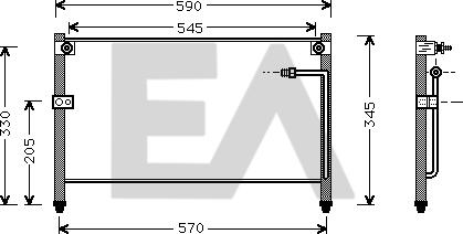 EACLIMA 30C52008 - Конденсатор, кондиціонер autocars.com.ua