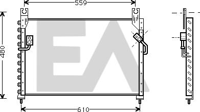 EACLIMA 30C52013 - Конденсатор, кондиціонер autocars.com.ua