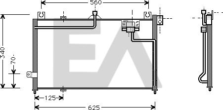 EACLIMA 30C52014 - Конденсатор, кондиціонер autocars.com.ua