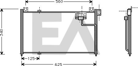 EACLIMA 30C52016 - Конденсатор, кондиціонер autocars.com.ua