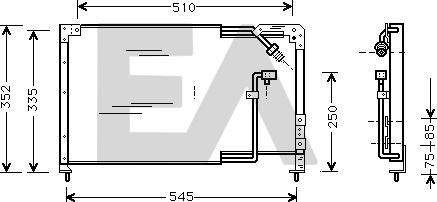 EACLIMA 30C52019 - Конденсатор, кондиціонер autocars.com.ua