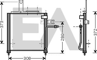 EACLIMA 30C52022 - Конденсатор, кондиціонер autocars.com.ua