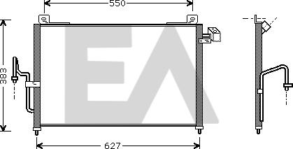 EACLIMA 30C52025 - Конденсатор, кондиціонер autocars.com.ua