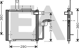 EACLIMA 30C52030 - Конденсатор, кондиціонер autocars.com.ua