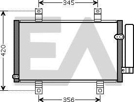 EACLIMA 30C52031 - Конденсатор, кондиціонер autocars.com.ua
