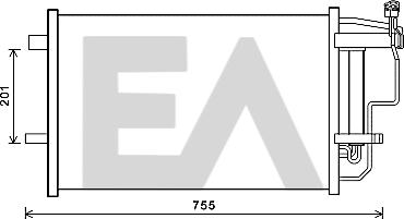 EACLIMA 30C52032 - Конденсатор, кондиціонер autocars.com.ua