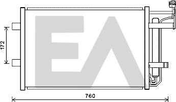 EACLIMA 30C52033 - Конденсатор, кондиціонер autocars.com.ua