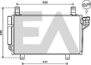 EACLIMA 30C52036 - Конденсатор, кондиціонер autocars.com.ua