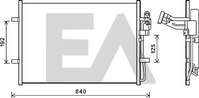 EACLIMA 30C52037 - Конденсатор, кондиціонер autocars.com.ua