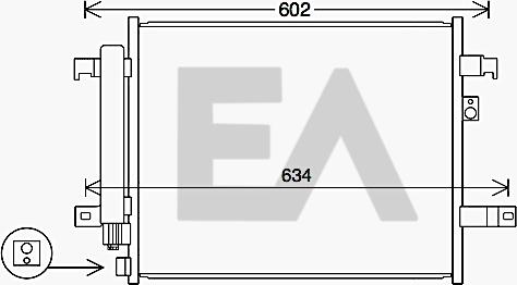 EACLIMA 30C52040 - Конденсатор, кондиціонер autocars.com.ua