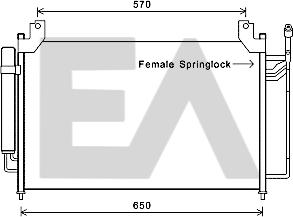 EACLIMA 30C52044 - Конденсатор, кондиціонер autocars.com.ua