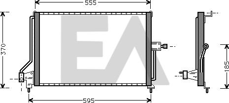 EACLIMA 30C54001 - Конденсатор, кондиціонер autocars.com.ua