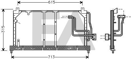 EACLIMA 30C54003 - Конденсатор, кондиціонер autocars.com.ua