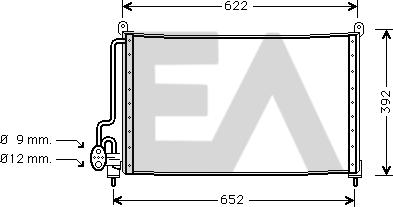 EACLIMA 30C54007 - Конденсатор, кондиціонер autocars.com.ua