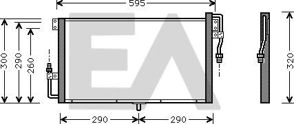 EACLIMA 30C54011 - Конденсатор, кондиціонер autocars.com.ua
