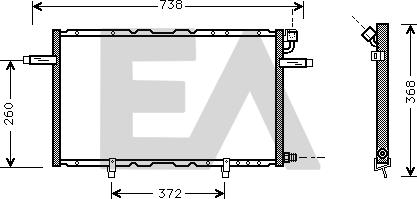 EACLIMA 30C54012 - Конденсатор, кондиціонер autocars.com.ua