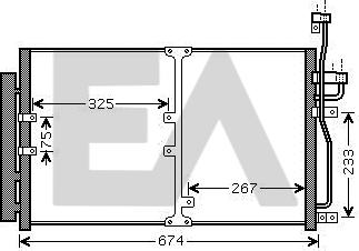 EACLIMA 30C54022 - Конденсатор, кондиціонер autocars.com.ua