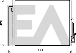 EACLIMA 30C54028 - Конденсатор, кондиціонер autocars.com.ua