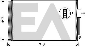 EACLIMA 30C54030 - Конденсатор, кондиціонер autocars.com.ua