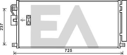 EACLIMA 30C54033 - Конденсатор, кондиціонер autocars.com.ua