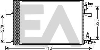 EACLIMA 30C54058 - Конденсатор, кондиціонер autocars.com.ua