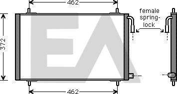EACLIMA 30C55007 - Конденсатор, кондиціонер autocars.com.ua