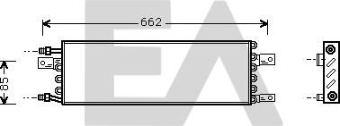 EACLIMA 30C58004 - Конденсатор, кондиціонер autocars.com.ua