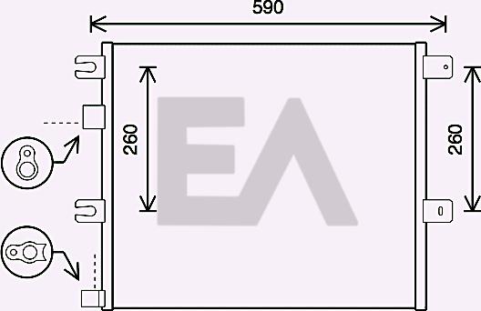 EACLIMA 30C59004 - Конденсатор, кондиціонер autocars.com.ua