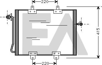 EACLIMA 30C60001 - Конденсатор, кондиціонер autocars.com.ua