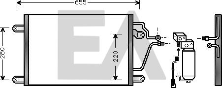 EACLIMA 30C60011 - Конденсатор, кондиціонер autocars.com.ua