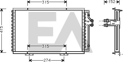 EACLIMA 30C60012 - Конденсатор, кондиціонер autocars.com.ua