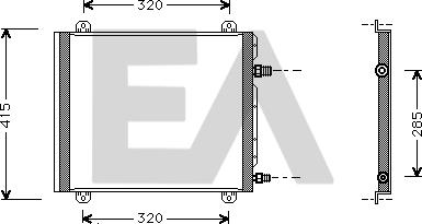EACLIMA 30C60016 - Конденсатор, кондиціонер autocars.com.ua