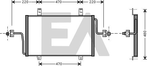 EACLIMA 30C60034 - Конденсатор, кондиціонер autocars.com.ua
