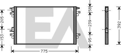 EACLIMA 30C60051 - Конденсатор, кондиціонер autocars.com.ua