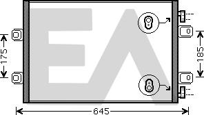 EACLIMA 30C60055 - Конденсатор, кондиціонер autocars.com.ua