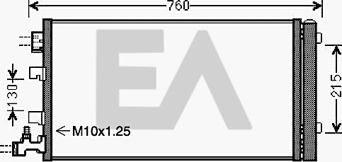 EACLIMA 30C60059 - Конденсатор, кондиціонер autocars.com.ua