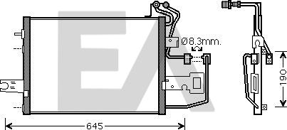 EACLIMA 30C61001 - Конденсатор, кондиціонер autocars.com.ua