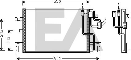 EACLIMA 30C62002 - Конденсатор, кондиціонер autocars.com.ua
