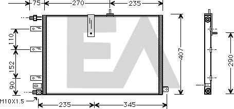 EACLIMA 30C62004 - Конденсатор, кондиціонер autocars.com.ua