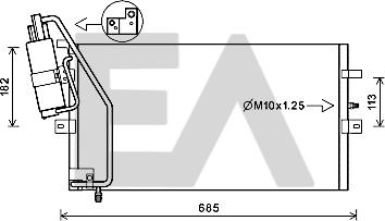 EACLIMA 30C62009 - Конденсатор, кондиціонер autocars.com.ua