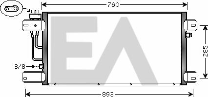 EACLIMA 30C63004 - Конденсатор, кондиціонер autocars.com.ua