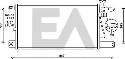 EACLIMA 30C63005 - Конденсатор, кондиціонер autocars.com.ua