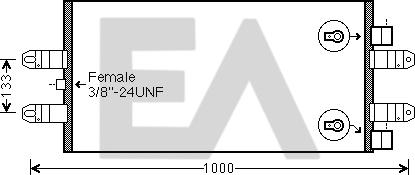EACLIMA 30C63006 - Конденсатор, кондиціонер autocars.com.ua