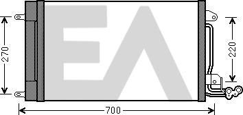 EACLIMA 30C67002 - Конденсатор, кондиціонер autocars.com.ua